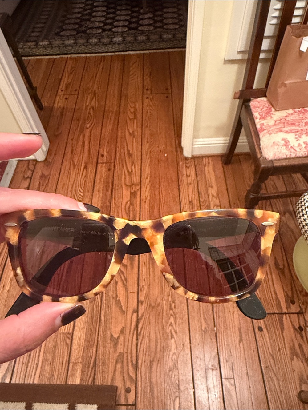 Ray-Ban Tortoiseshell Frame Sunglasses with Brown Lenses